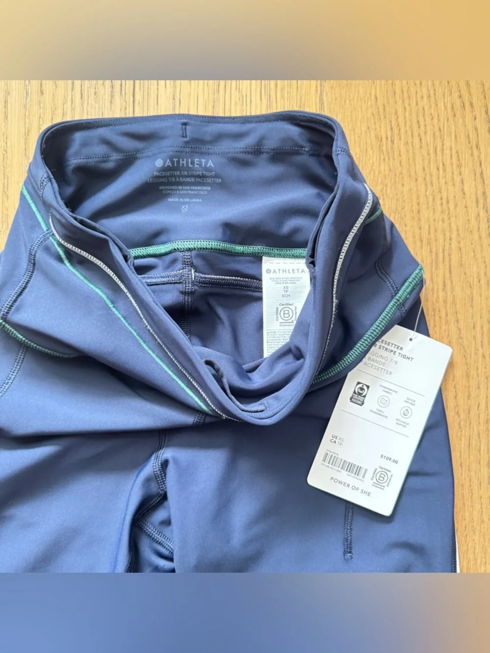 ATHLETA 
Interval Stash High Rise 7/8 Legging NWT Size XS - Picture 3 of 6